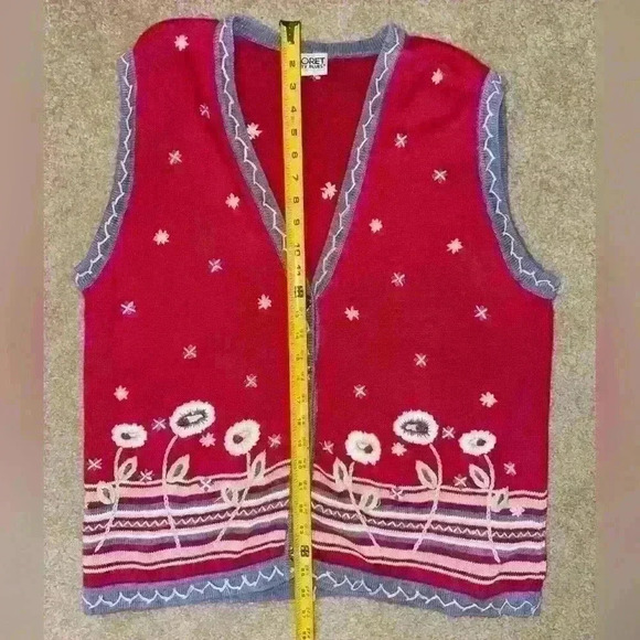 Vintage 1980’s Sweater Vest Size L/XL - Picture 5 of 6